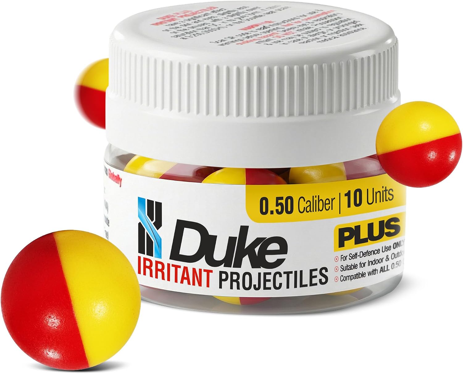 Duke Plus Irritant, 50 Caliber Projectiles